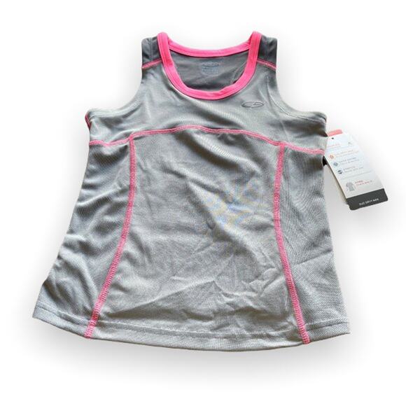 Champion C9 Girls Tank Top Size S 6 6X Gray Pink Activewear Duo Dry Max NEW - Picture 1 of 6